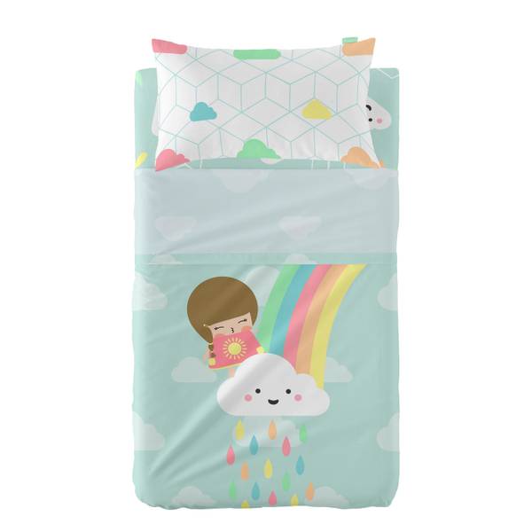 Bettlaken Rainbow (2er Set) Textil - 120 x 1 x 180 cm