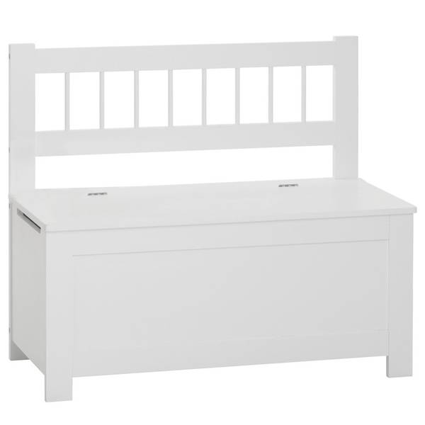 Banc coffre enfant CORE Blanc - Bois manufacturé - 75 x 65 x 35 cm