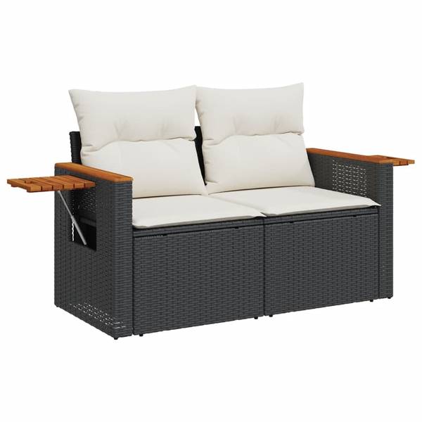 Canapés de jardin 3034909 (lot de 3) Noir - Crème - Blanc