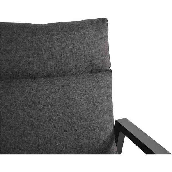 Zweisitzer-Sofa OHIO Grau - Metall - 81 x 63 x 192 cm