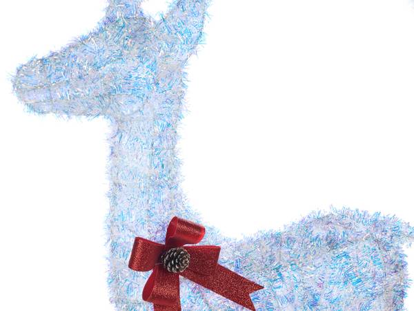 LED-decoratie AURENNE rood - wit - textiel - 90 x 110 x 30 cm