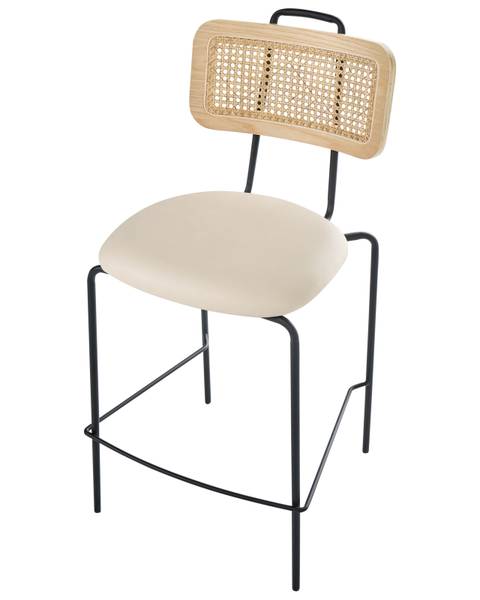 Set van 2 barstoelen ADELANTO beige - zwart