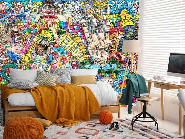 Fototapete Graffiti Streetart Jugend 500 x 350 x 350 cm