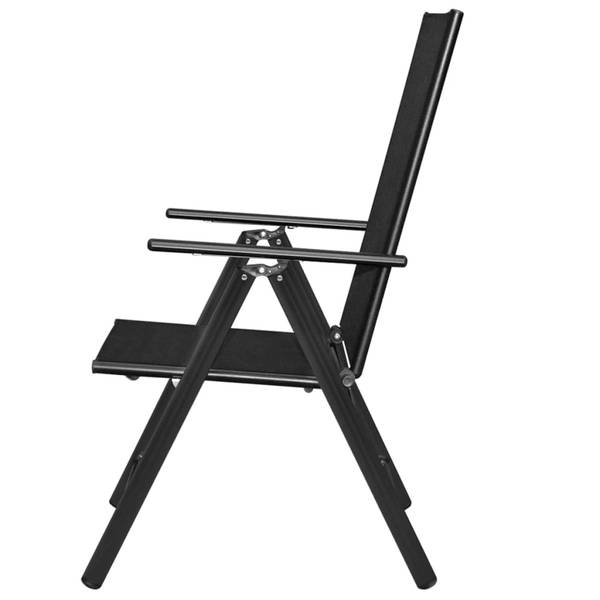 Gartenstuhl 3005527-1 4er Set Schwarz - Aluminium - 54 x 107 x 73 cm