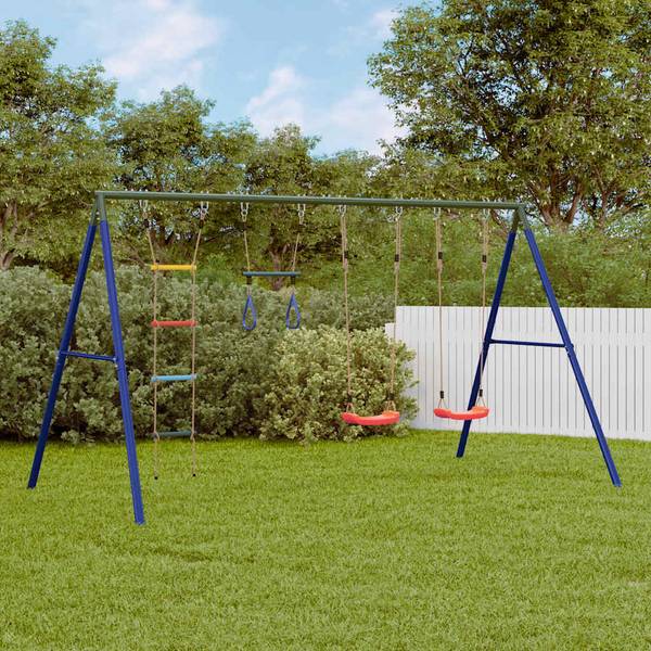 Schaukel 3283625 Rot - Stahl - Polypropylen - Polyethylen - 185 x 185 x 341 cm