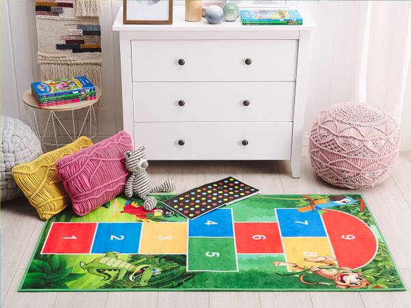 Tapis enfant BABADAG Vert - Textile - 80 x 80 x 150 cm