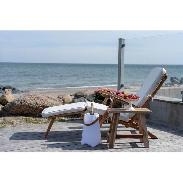 Ligstoel Arrecife deels massief hout - 150 x 95 x 60 cm