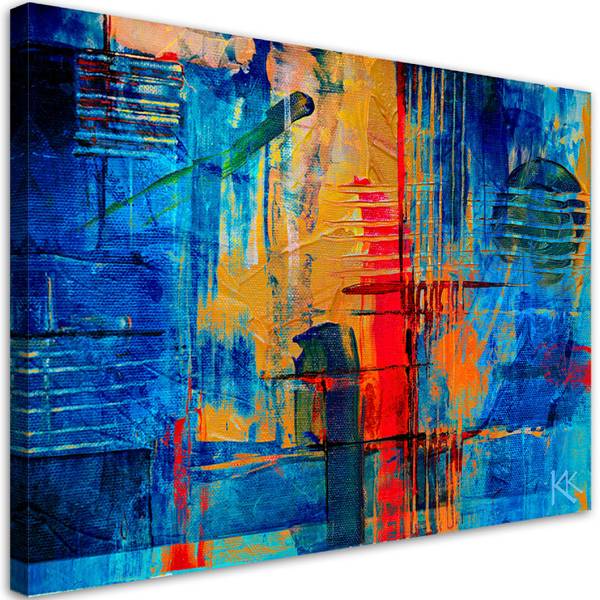 Wandbild abstraktion handgemalt 60 x 40 cm