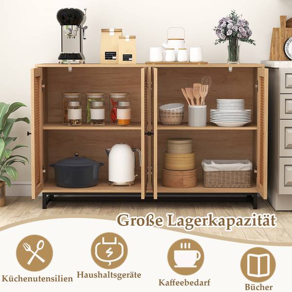 Buffetschrank VH34217ZM Braun - Holzwerkstoff - 40 x 81 x 126 cm