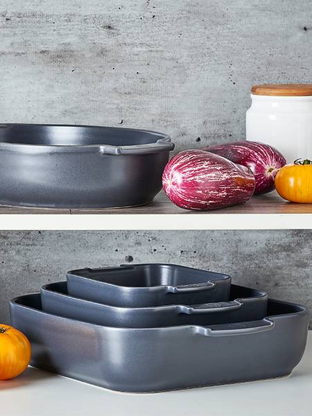 AUFLAUFFORM Appolia 36cm Grau Keramik Grau - Keramik - 26 x 1 x 41 cm