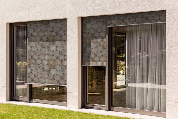 Außenrollo Lignum Silva Braun - Textil - 40 x 180 x 1 cm