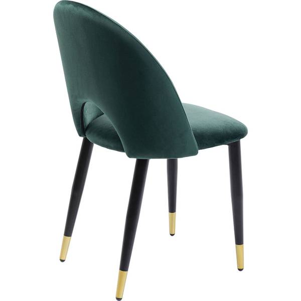 Chaise Iris velours vert Vert