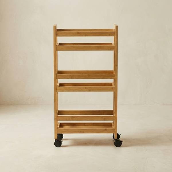 Badezimmerregal KLUK Beige - Bambus - 15 x 76 x 38 cm