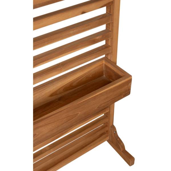 Sichtschutz Pflanzspalier Holmer Braun - Teakholz - 80 x 160 x 30 cm
