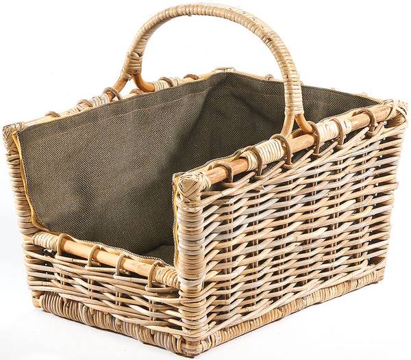 Kaminholzkorb FIREW 29242-33 Braun - Rattan - 38 x 33 x 50 cm