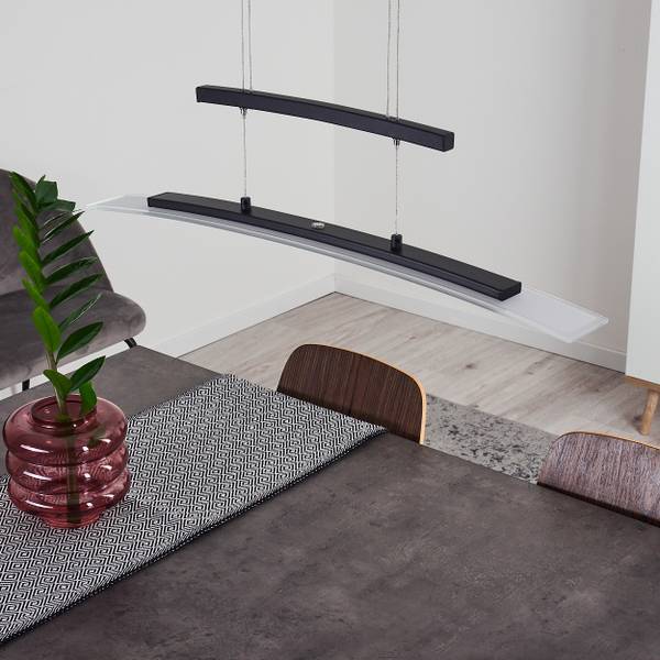 Pendelleuchte Silvi Schwarz - Durchsichtig - Weiß