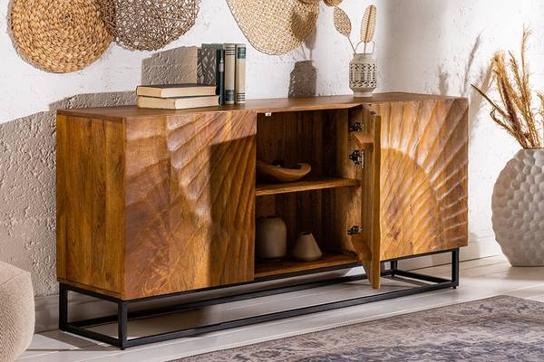 Sideboard SCORPION Braun - Mango - 140 x 75 x 38 cm