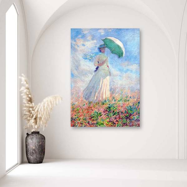 Wandbild frau mit regenschirm nach 40 x 60 cm
