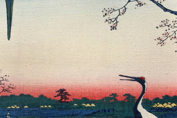 Leinwand 60x40 Japanischer See Polyester - 3 x 60 x 40 cm