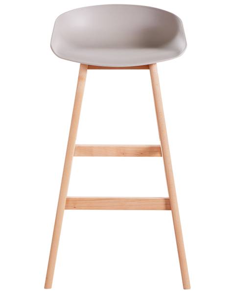 Set van 2 barstoelen MICCO beige - bruin - grijs - textiel - 42 x 85 x 46 cm