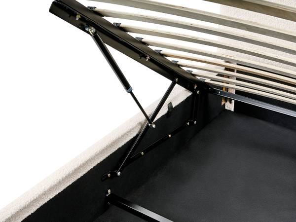 Lit double BOUSSE Blanc - Largeur de la surface de couchage : 140 cm