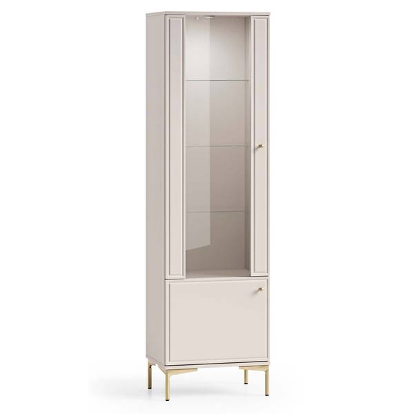 Vitrine SANDRO Grau - Aluminium - 54 x 190 x 40 cm