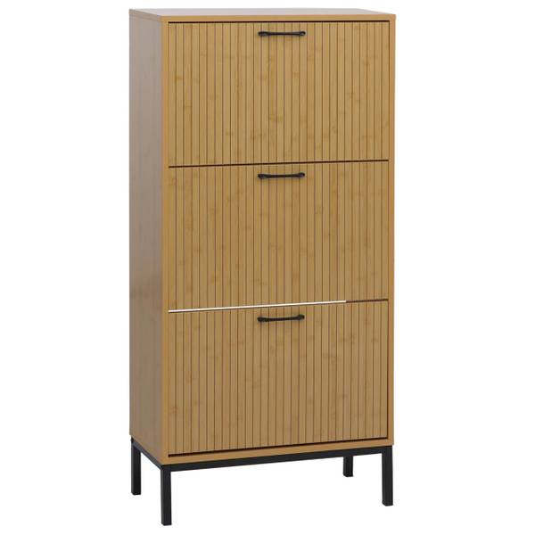 Schuhkipper P48 Beige - Holzwerkstoff - Holz teilmassiv - 60 x 125 x 25 cm