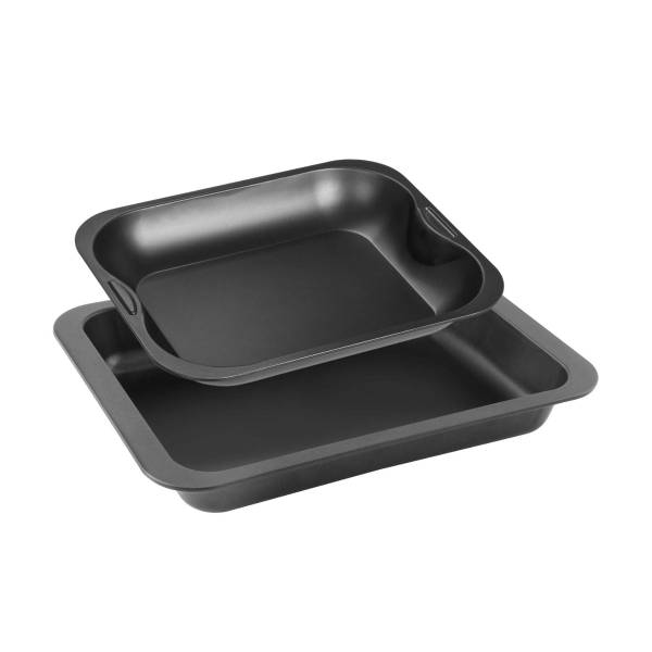 Lot de 2 plats fours Noir - Fer - 50 x 68 x 10 cm