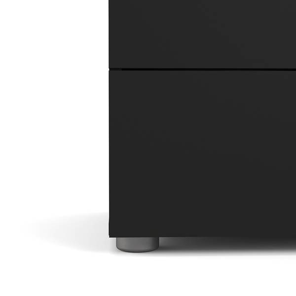 Kommode Petra Schwarz - Holz teilmassiv - 70 x 102 x 40 cm