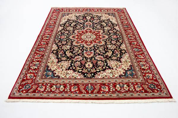 Orientteppich Oriental Blau - Wolle - 170 x 1 x 243 cm