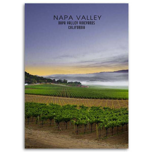 Wandbild napa valley bei dämmerung 40 x 60 cm