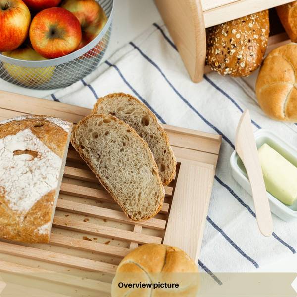 Brotschneidebrett Krümel Braun - Holz teilmassiv - 29 x 2 x 36 cm