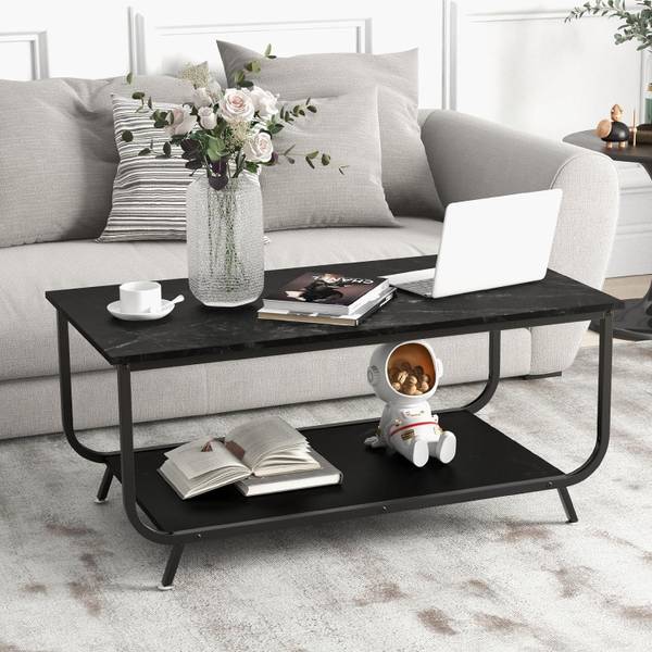 Couchtisch HV10459 Schwarz - Holzwerkstoff - 55 x 47 x 105 cm