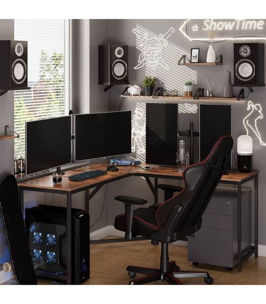 Eckschreibtisch Buxy I Braun - Breite: 149 cm