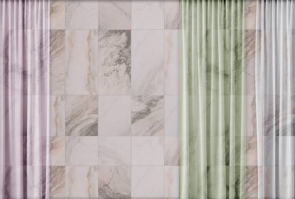 Fototapete Nova 2 Walls by Patel Beige - Grau - Grün - Weiß - Fleece - 400 x 270 x 1 cm
