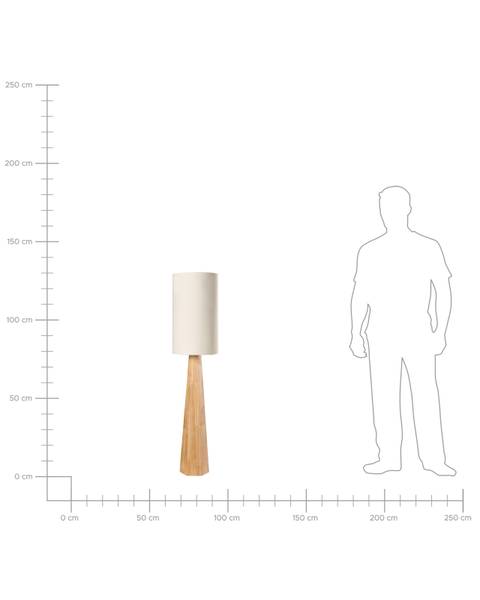 Grande lampe ILALA Beige - Bleu - Bois massif - 30 x 130 x 30 cm
