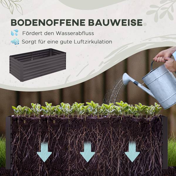 Hochbeet 845-774V00CG Dunkelgrau