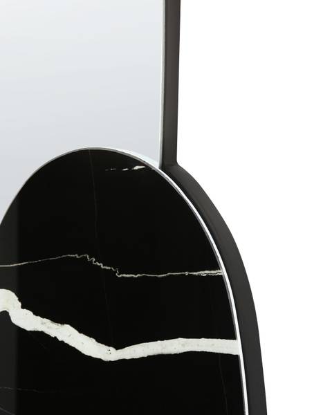 Wandspiegel VIERZON zwart - plaatmateriaal op houtbasis - 58 x 120 x 3 cm