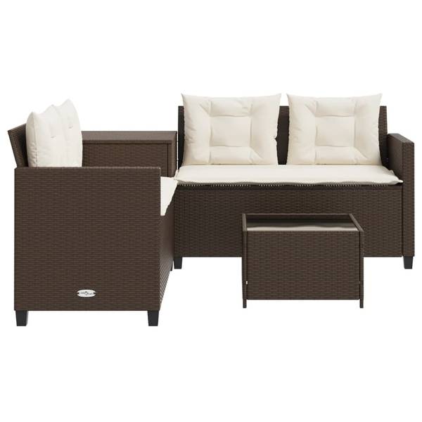 Gartensofa 3034093-1 (2-teilig) Braun - Creme