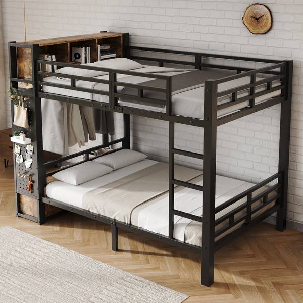 Etagenbett TIEHEI76 Ⅰ Schwarz - Metall - 126 x 177 x 234 cm