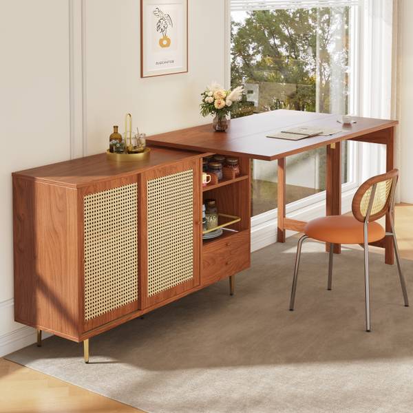 Esstisch lelantos Ⅰ Braun - Holzwerkstoff - 80 x 76 x 187 cm