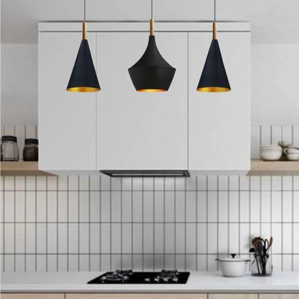 Pendelleuchte Ystad Schwarz - Metall - 16 x 36 x 85 cm