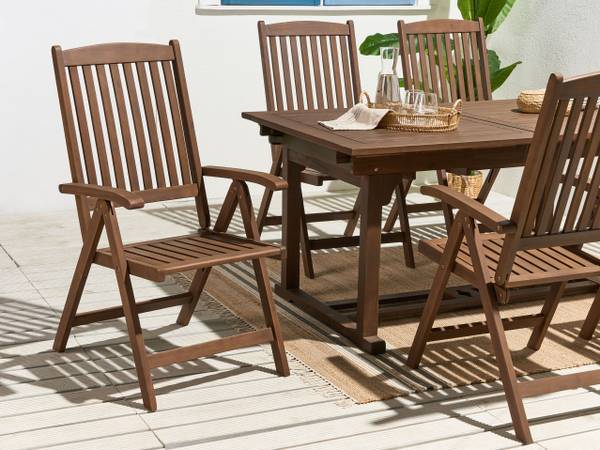 Gartenstuhl AMANTEA Braun - Massivholz - 54 x 105 x 69 cm
