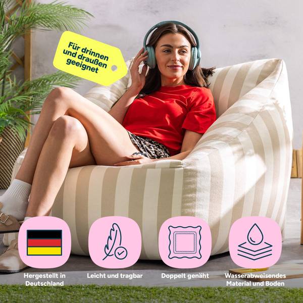 Sitzsack Sessel Natalia Taupe