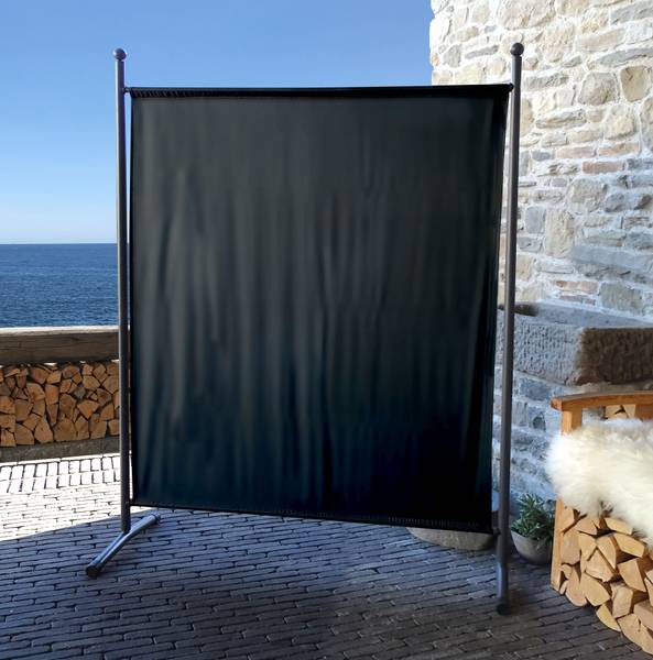 2er Set Paravent Delta Schwarz - 150 x 190 cm