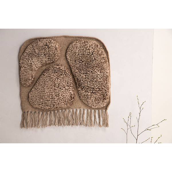 Wanddecoratie Jakobsö bruin - deels massief hout - 62 x 3 x 50 cm