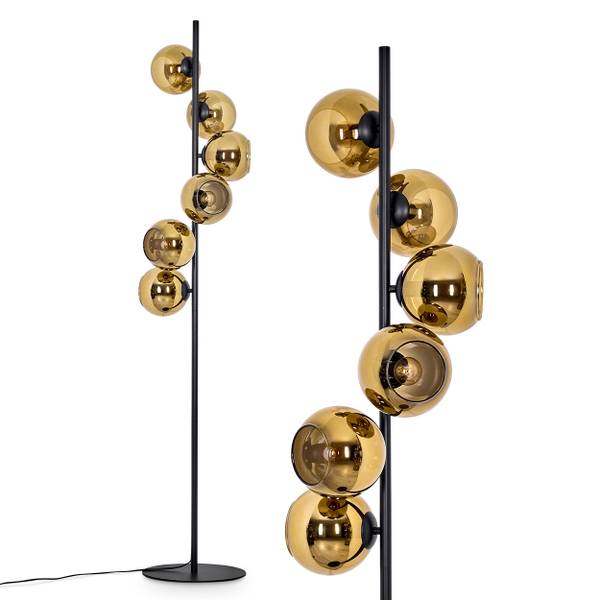 Stehlampe Cesaro Gold - Metall - 32 x 160 x 83 cm