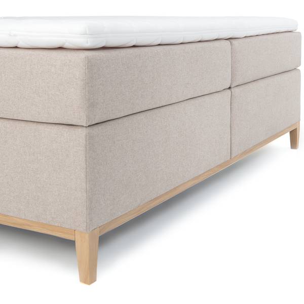 Boxspringbett Motala Beige - Eiche Dekor - Breite: 160 cm