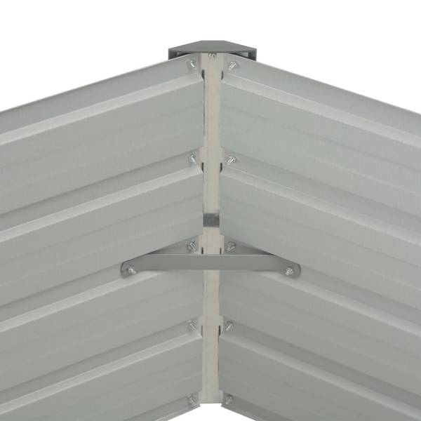 Hochbeet DE573 Grau - Metall - 129 x 45 x 129 cm