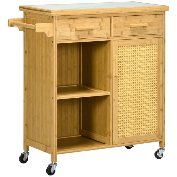 Servierwagen BB5363 Beige - Bambus - 36 x 85 x 84 cm